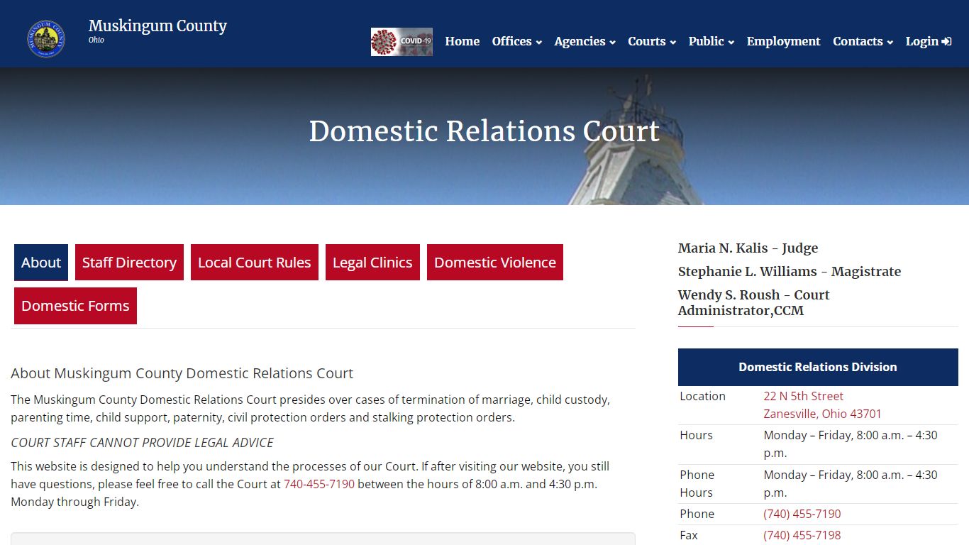 Muskingum County Domestic Relations Court - Ohio